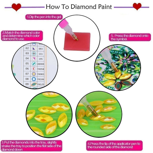 Diamond Painting Bookmark Kits - 1 Pack Flowers