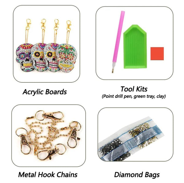 Diamond Painting Keychains - Christmas 5 Pack