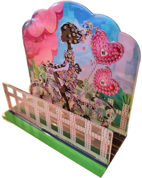 3D Diamond Painting Model - Lady on Bike