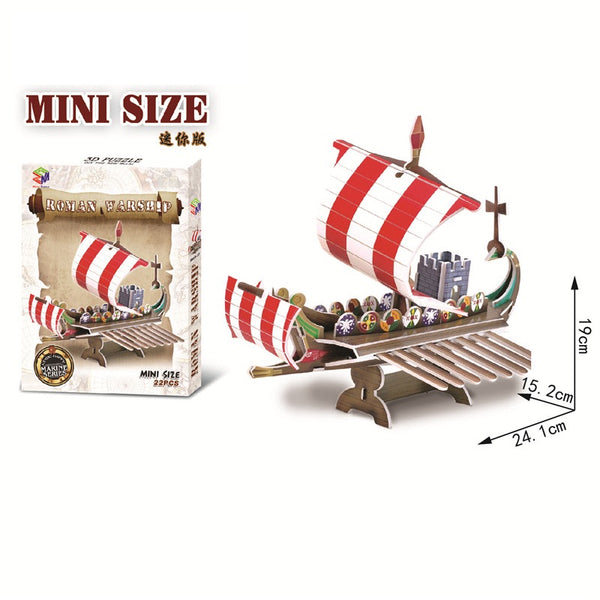 3D Puzzle - Mini Size Roman Warship