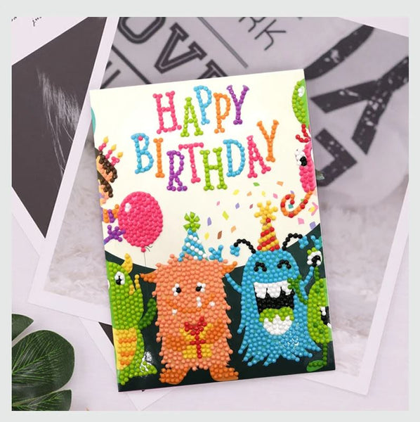 Diamond Painting Birthday Cards - 6 pack