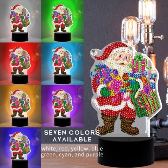 Diamond Painting DP21 LED Seven Changing Colour Light Christmas Santa