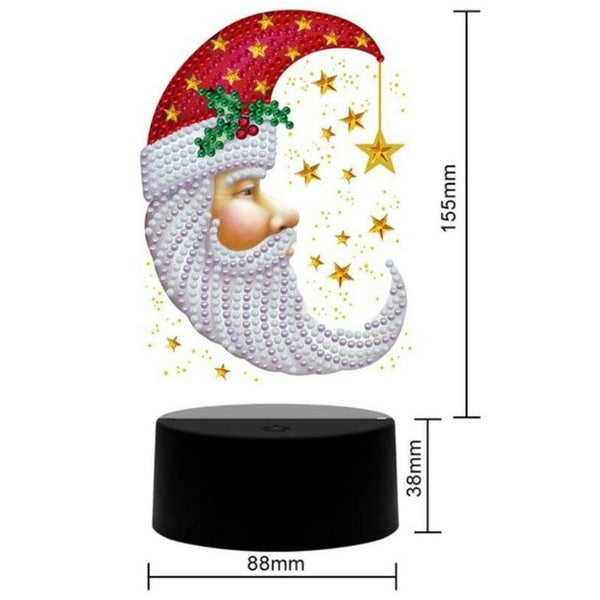 Diamond Painting DP22 LED Seven Changing Colour Light Christmas Santa Face