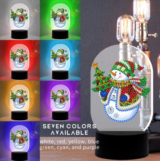 Diamond Painting DP23 LED Seven Changing Colour Light Christmas Snowman