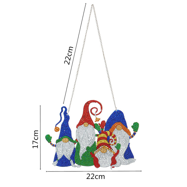 Diamond Painting Hanging Christmas Ornament - Christmas Gnomes 4