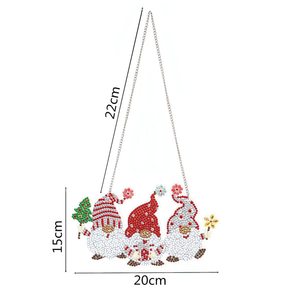 Diamond Painting Hanging Christmas Ornament - Christmas Gnomes 3