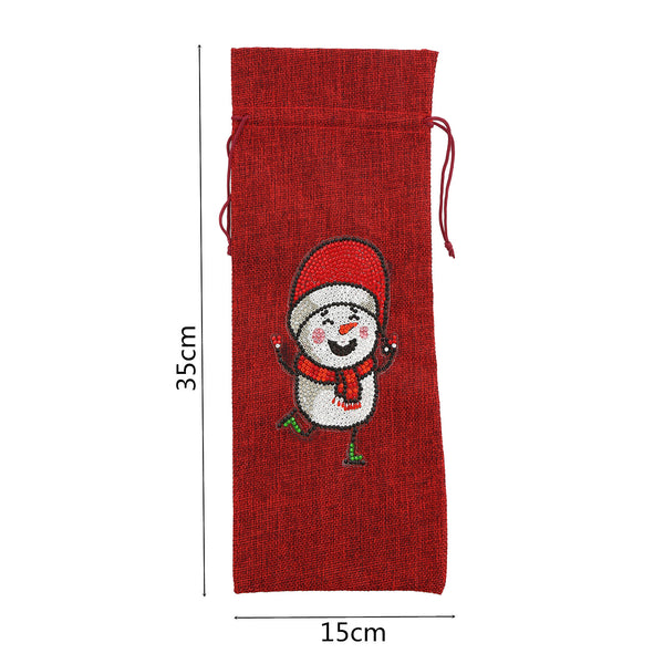 Diamond Painting Christmas Wine Bottle Bags