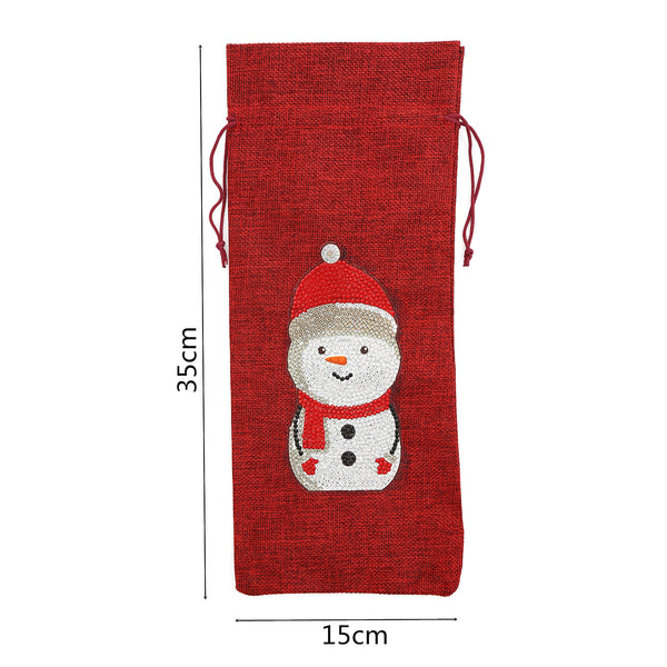 Diamond Painting Christmas Wine Bottle Bags