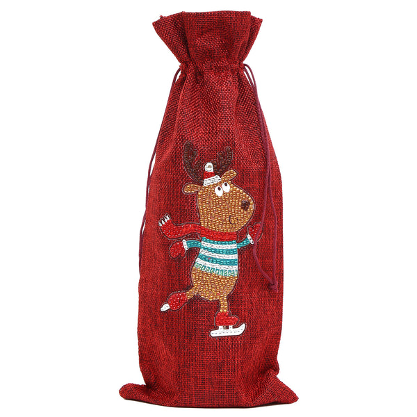 Diamond Painting Christmas Wine Bottle Bags
