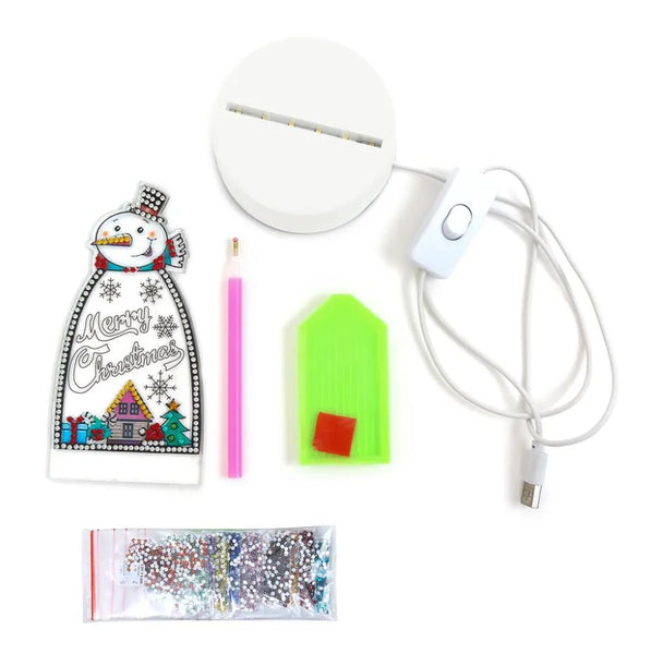 Diamond Painting Christmas Light - Snowman