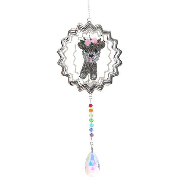 Diamond Painting Rotating Dog Sun Catcher
