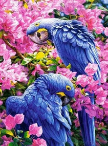 Diamond Painting - Blue Parrots - 50cm x 70cm