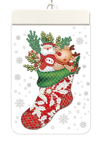Diamond Painting Hanging Christmas Light - Stocking