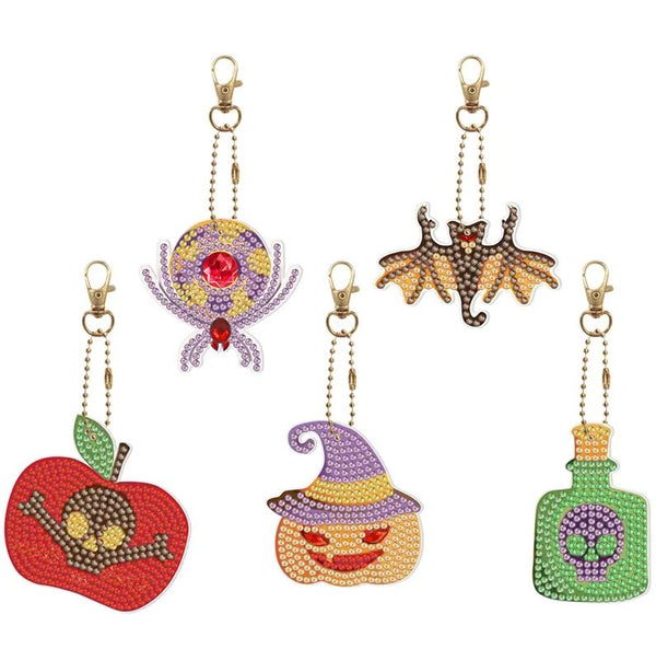 Diamond Painting Keychains - Halloween 5 Pack