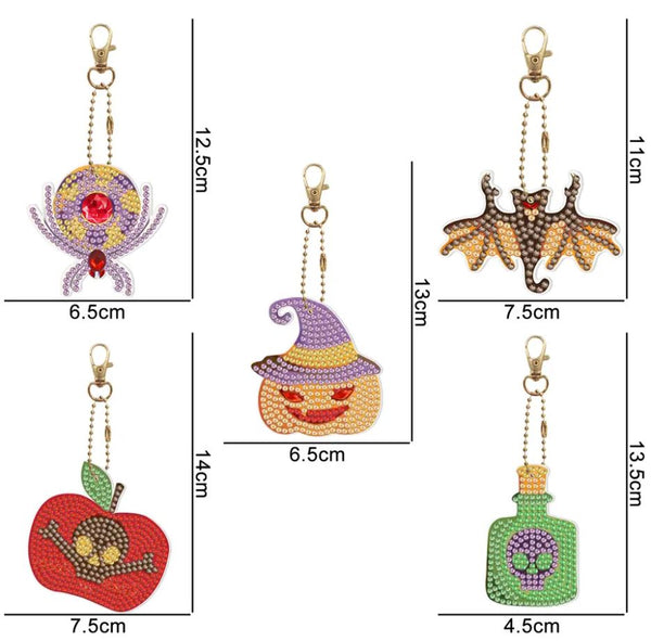 Diamond Painting Keychains - Halloween 5 Pack
