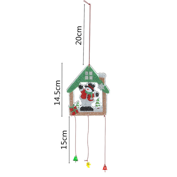 Diamond Painting Hanging Christmas Ornament - Snowman