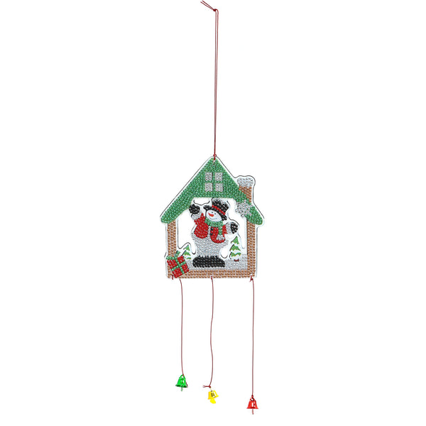 Diamond Painting Hanging Christmas Ornament - Snowman