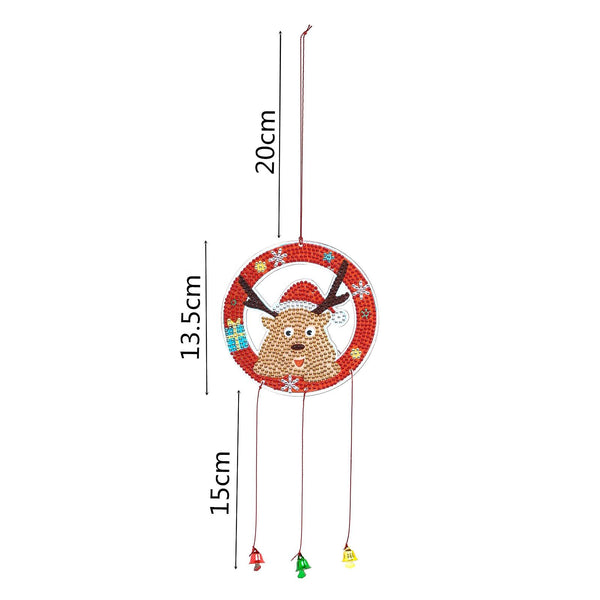 Diamond Painting Hanging Christmas Ornament - Reindeer Head