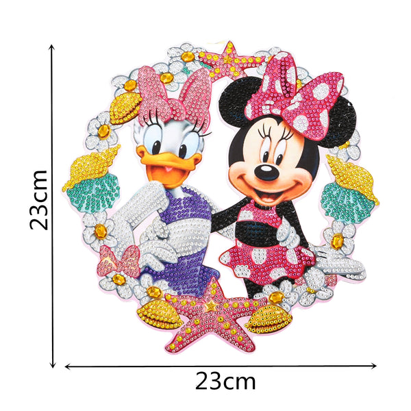 Diamond Painting Small Wreath - Cartoon Duck and Mouse