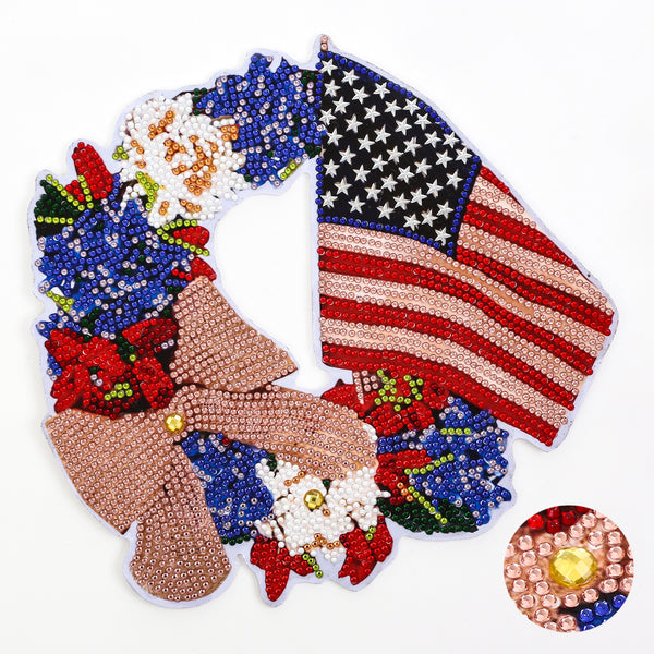 Diamond Painting Small Wreath - Flag