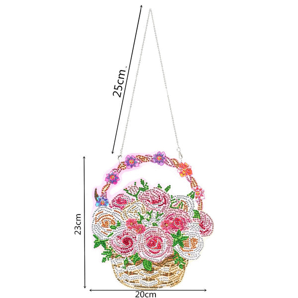 Diamond Painting Small Hanging Wreath - Flower Basket