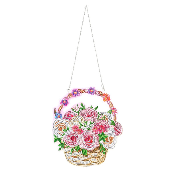 Diamond Painting Small Hanging Wreath - Flower Basket