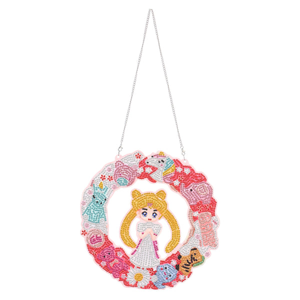 Diamond Painting Small Hanging Wreath - Cartoon Girl