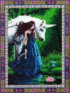 Special Shape Diamond Paintings - Lady And Horse - 30cm x 40cm