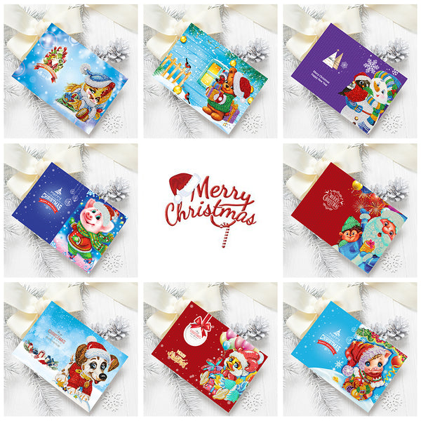 Diamond Painting Christmas Cards - 8 pack