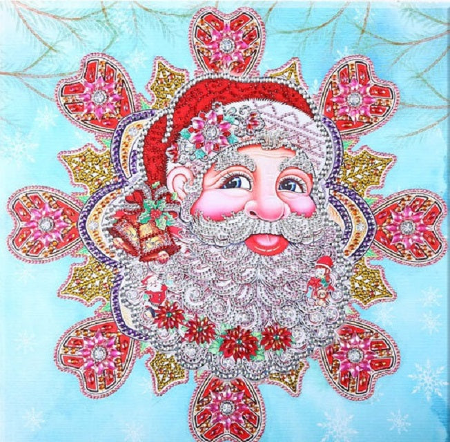 Special Shape Diamond Paintings - Santa Face - 40cm x 50cm