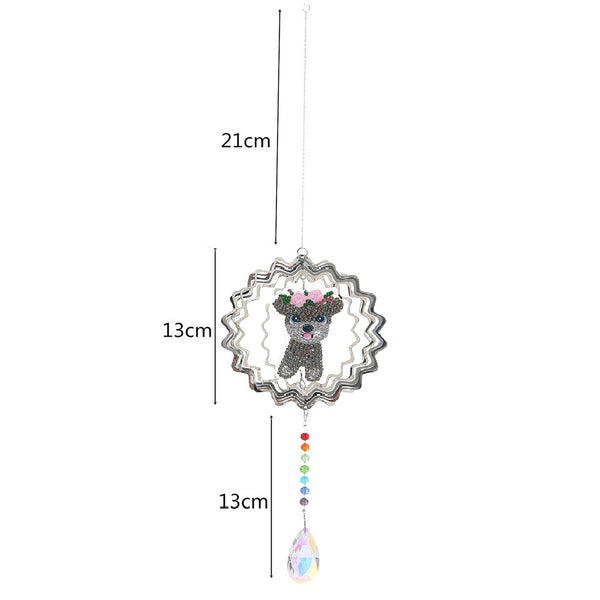Diamond Painting Rotating Dog Sun Catcher