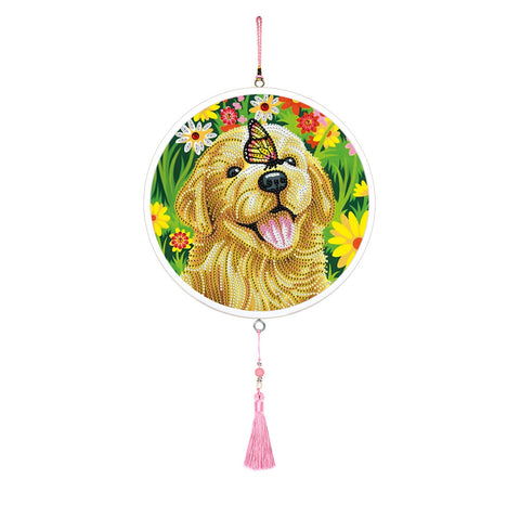 Diamond Painting Tassel Painting - Puppy with butterfly