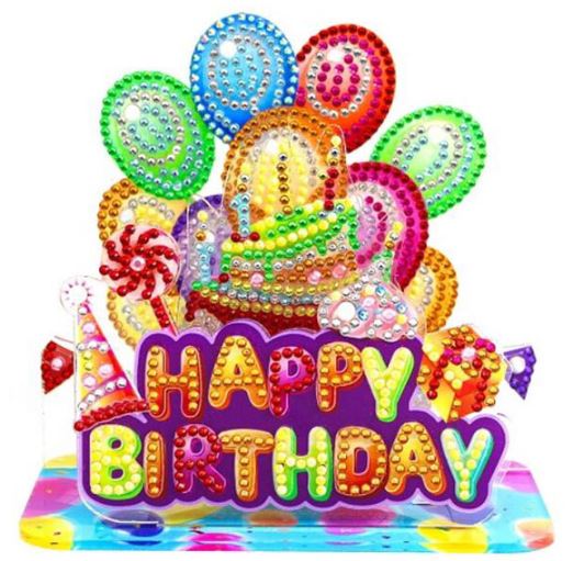 3D Diamond Painting Model - Happy Birthday