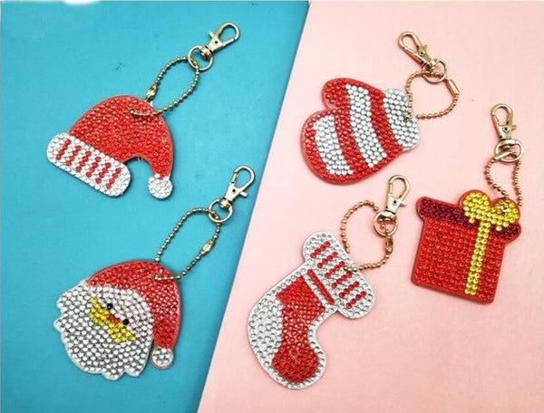 Diamond Painting Keychains - Christmas 5 Pack