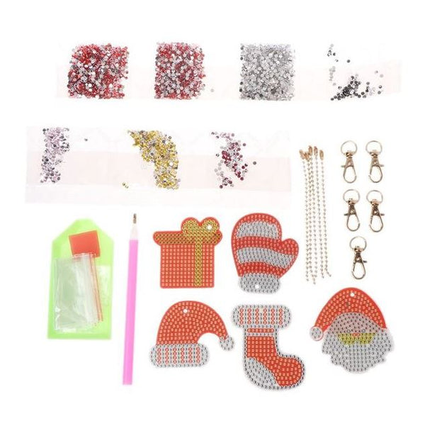 Diamond Painting Keychains - Christmas 5 Pack