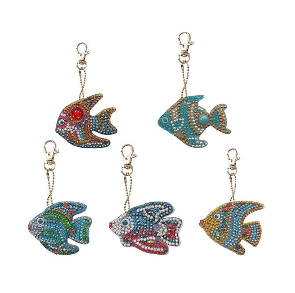 Diamond Painting Keychains - Fish 5 Pack