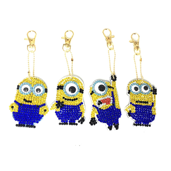 Diamond Painting Keychains - Cartoon Characters 4 Pack