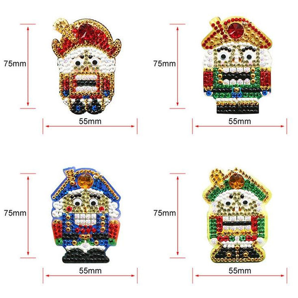 Diamond Painting Keychains - Nutcracker 4 Pack