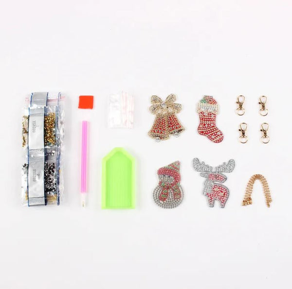Diamond Painting Keychains - Christmas 4 Pack