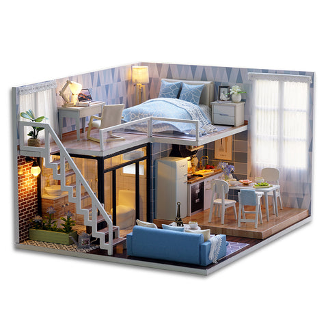 Flever Dollhouse Miniature DIY House Kit Creative Room with Furniture for  Romantic Artwork Gift (Monet Garden)