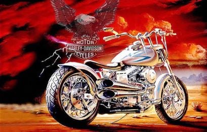 Diamond Painting - Motorbike - 70cm x 50cm Round Bead Only