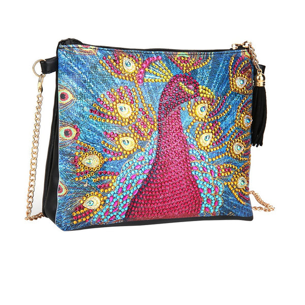 Diamond Painting Peacock Shoulder Bag