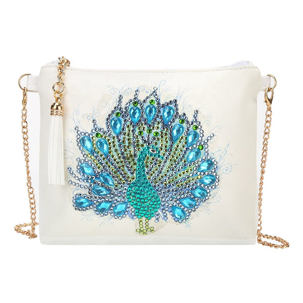 Diamond Painting Peacock Shoulder Bag