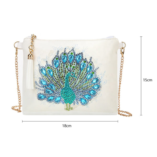 Diamond Painting Peacock Shoulder Bag