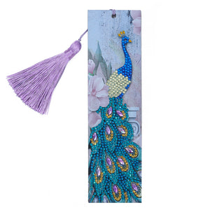 Diamond Painting Bookmark Kits - 1 Pack Peacock