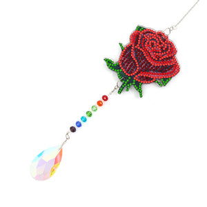 Diamond Painting Suncatcher - Red Rose