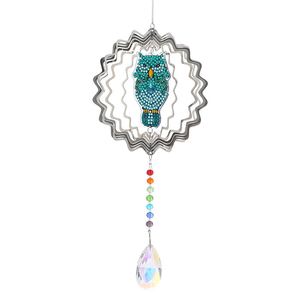 Diamond Painting Rotating  Sun Catcher - Owl