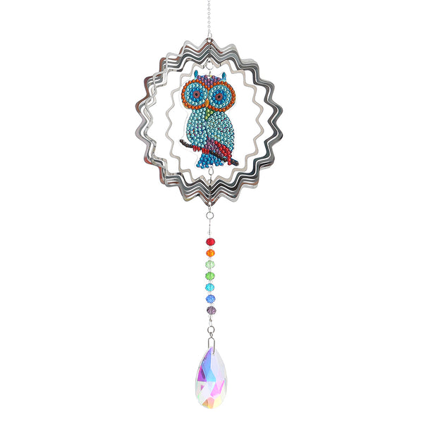 Diamond Painting Rotating  Sun Catcher - Owl