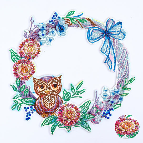 Diamond Painting Large Owl Wreath