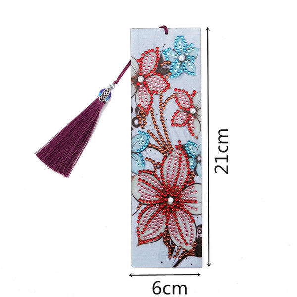 Diamond Painting Bookmark Kits - 1 Pack Flowers